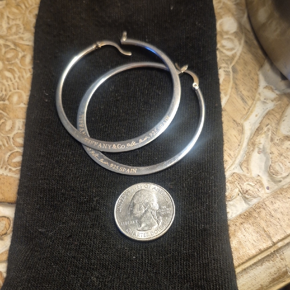 Tiffany & Co. Sterling Silver Hoop Earrings - Silver